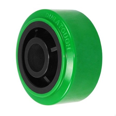 Durastar Wheel, 4X2 Polyurethane, Glass-Filled Nylon Green, Black, 1-3/16 Plai 420MU84G